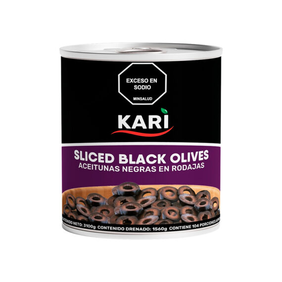 ACEITUNAS NEGRA KARIx3100GR Cx6UND