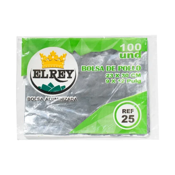 BOLSA ALUMINIO EL REY 1 POLLOx100UND Cx5