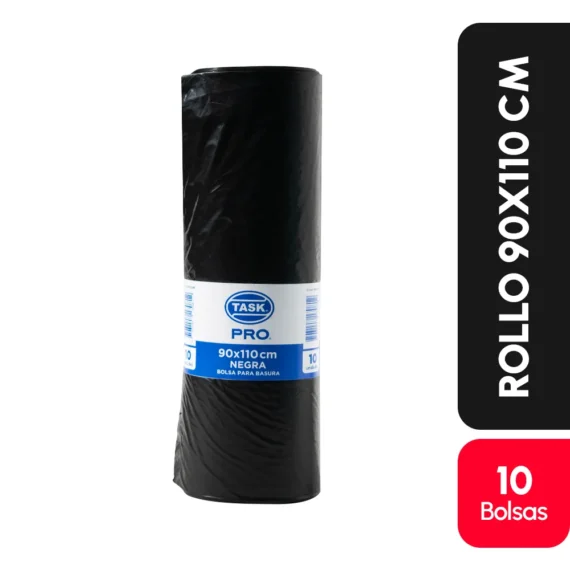 BOLSA BASURA NEG TASK  ROLLO 90X110/10UN