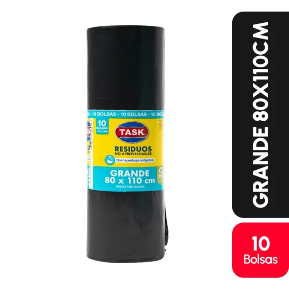 BOLSA GRANDE NEGRA TASK 80X110CMX Cx12UN