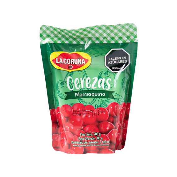 CEREZAS MARASCHINO BOLSA CORUÑAX200G X12