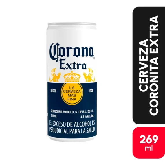 CERVEZA CORONA EXTRA LATAX269ML CX24UND