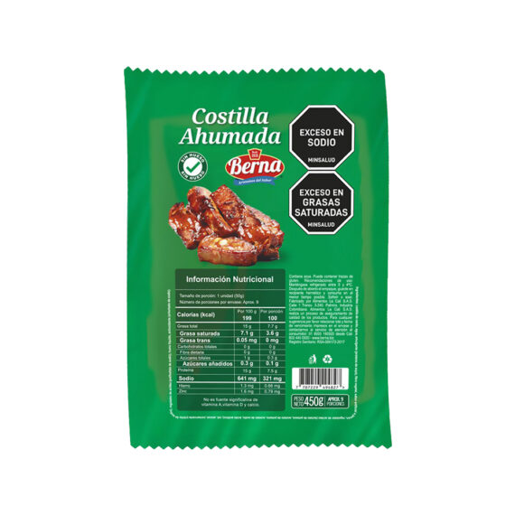 COSTILLA AHUMADA BERNAx450GR CX20UND