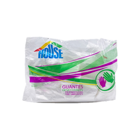 GUANTES POLIETILENO HOUSE PAQx100UND