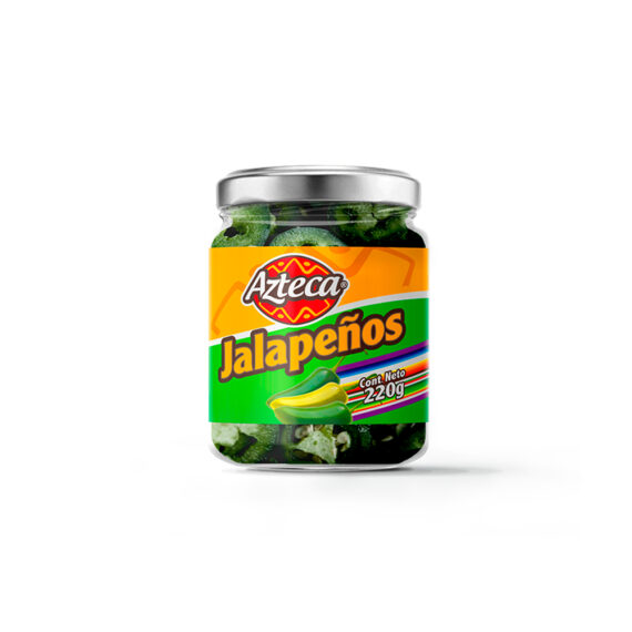 JALAPEÑOS RODAJAS AZTECAX220GR CX12UND