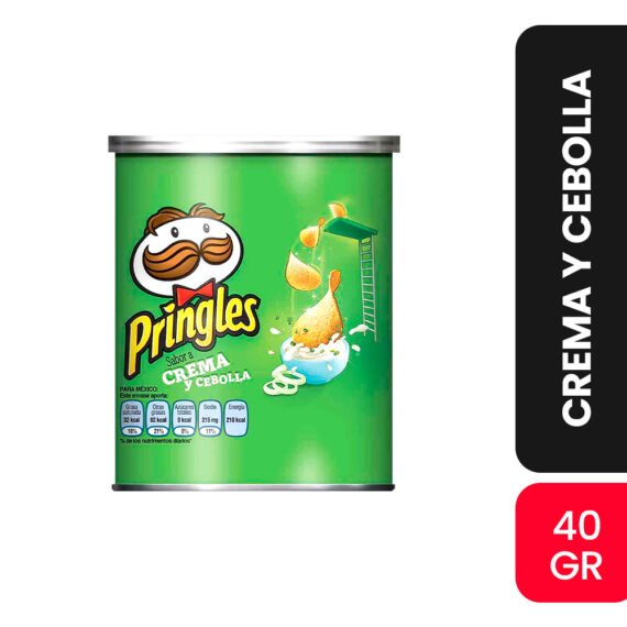 PAPA FRITAS PRINGLES CREMA Y CEBOLLAx40G