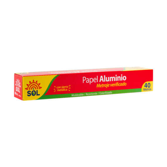 PAPEL ALUMINIO EL SOLX40MT CX30UND