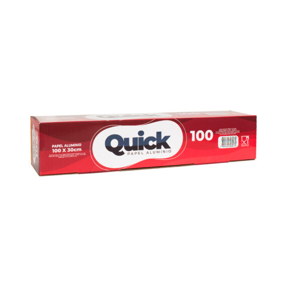 PAPEL ALUMINIO QUICKX100MT CX12UND
