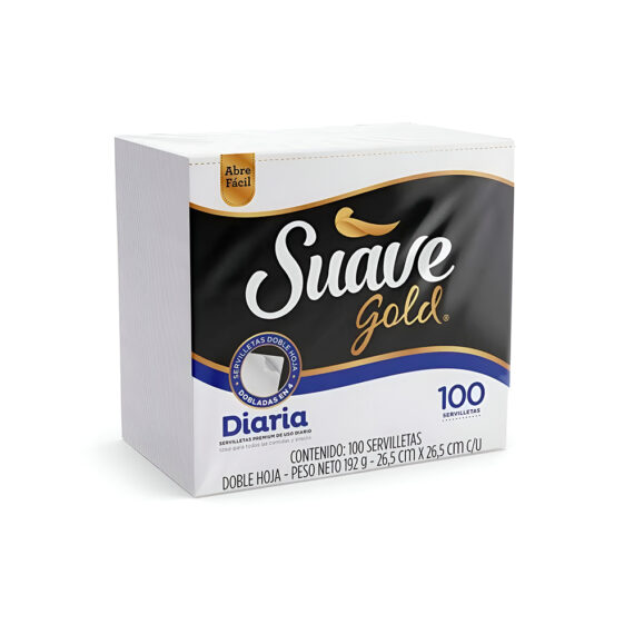 SERVILLETA DIARIA SUAVE GOLDX100UND CX24