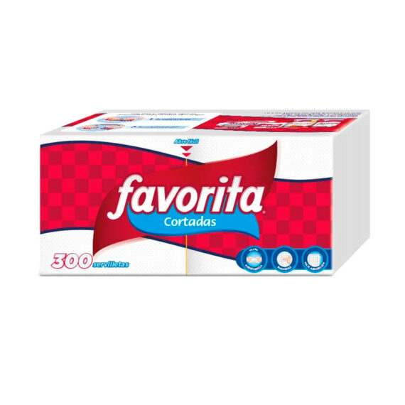 SERVILLETA FAVORITA CORTADAx300 Cx15UND