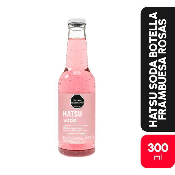SODA HATSU FRAMBUESA-ROSAsx300MLx6UND