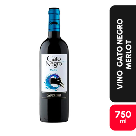 VINO GATO NEGRO MERLOTX750ML