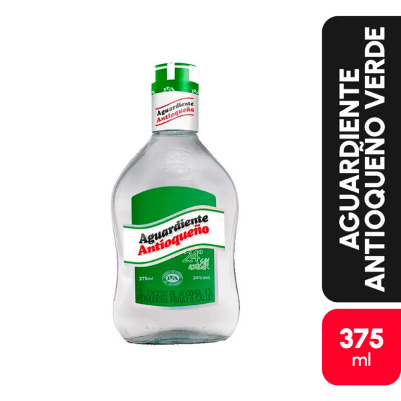 AGUARDIENTE ANT 24°VERDEX375ML CX30UND