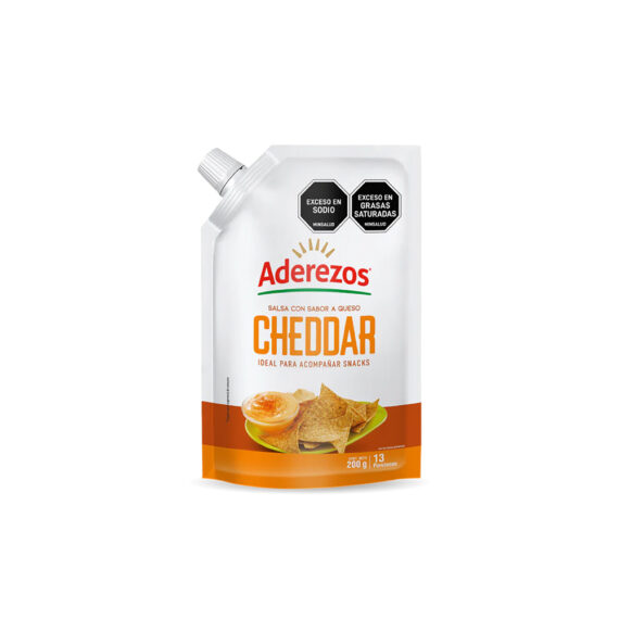 SALSA QUESO CHEDDAR ADEREZOSx200GR CX24U
