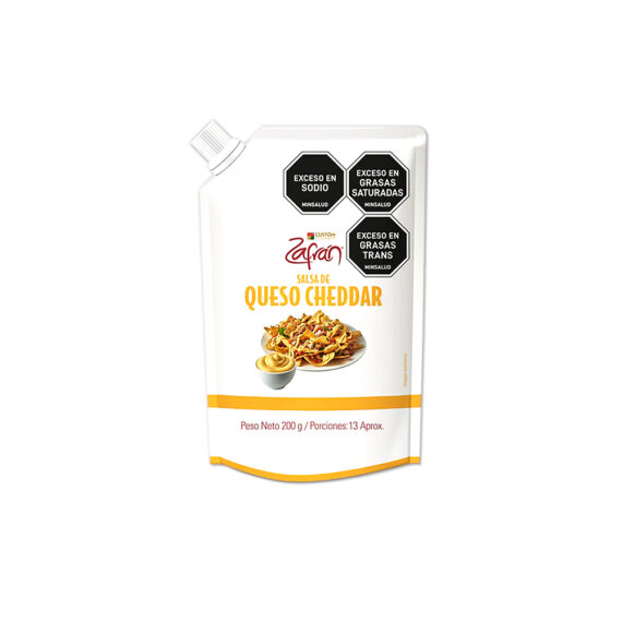 SALSA QUESO CHEDDAR ZAFRANx200GR Cx12UND