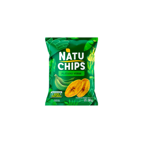 NATUCHIPS PLATANO VERDEx38GR PQx12UND