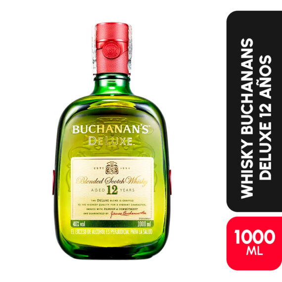 WHISKY BUCHANANS DELUXE 12 AÑOSX1000ML
