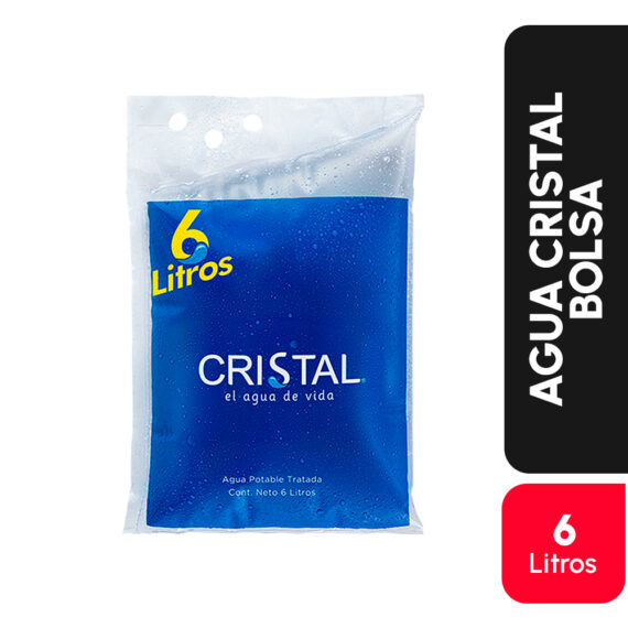 AGUA CRISTAL BOLSAx6L