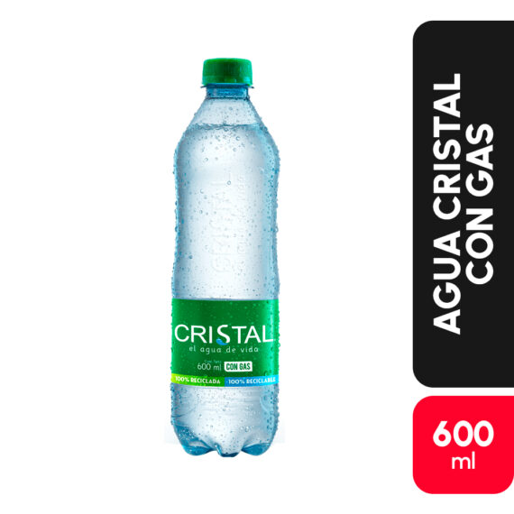 AGUA CRISTAL CON GASx600ML PQx24UND