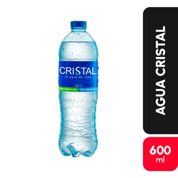 AGUA CRISTAL PETx600ML Cx24UND