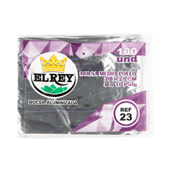 BOLSA ALUMINIO EL REY 1/2 POLLOx100UND