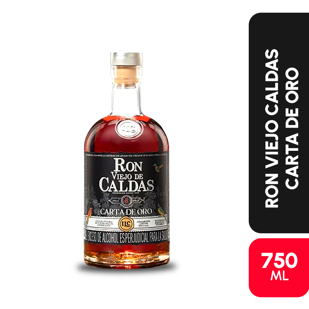 RON VIEJO CALDAS CARTA/OROx750ML DISLICO