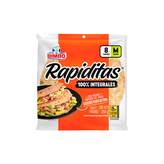 TORTILLAS RAPIDITAS INTEGRALE BIMBOX250G